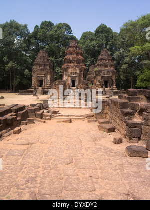 Tempel Preah Ko (Roluos-Gruppe), Siem Reap, Kambodscha Stockfoto