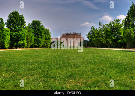 Königspalast von Venaria Relae aus dem Garten gesehen Stockfoto