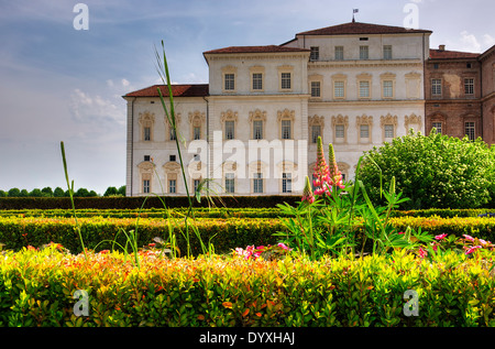 Königspalast von Venaria Relae aus dem Garten gesehen Stockfoto