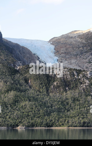 Gletscher-España (Spanien). Die nordwestliche Arm des Beagle-Kanals führt durch die so genannte Gletscher-Gasse Stockfoto