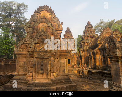 Banteay Srei-Hindu-Tempel Shiva geweiht. Siem Reap, Kambodscha Stockfoto