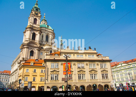 SV Mikulas die St. Michaels-Kirche, Malostranske Namesti Platz, Mala Strana Viertel, Prag, Tschechische Republik, Europa Stockfoto