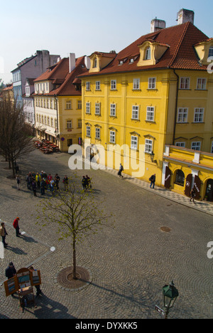 Na Kampe Straße, Kampa-Insel, gesehen von der Karlsbrücke entfernt, Stadtteil Mala Strana, Prag, Tschechische Republik, Europa Stockfoto