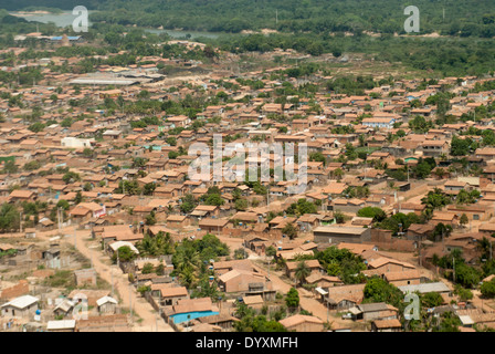 Maraba, Bundesstaat Para, Brasilien. Luftaufnahme des lokalen Häuser. Stockfoto