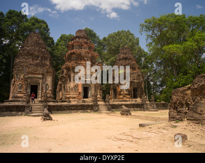 Tempel Preah Ko (Roluos-Gruppe), Siem Reap, Kambodscha Stockfoto