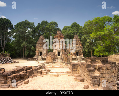 Tempel Preah Ko (Roluos-Gruppe), Siem Reap, Kambodscha Stockfoto