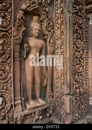Banteay Srei-Hindu-Tempel Shiva geweiht. Siem Reap, Kambodscha Stockfoto