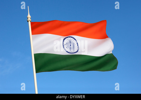 Die Nationalflagge von Indien Stockfoto