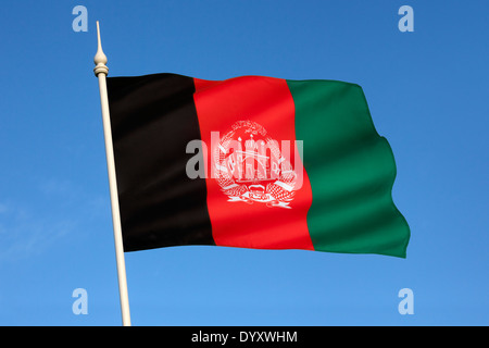 Die Flagge von Afghanistan Stockfoto