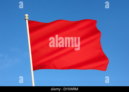 Rote Fahne der Gefahr Stockfoto