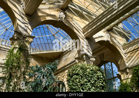 Großen Dach der Orangerie Schlossgarten Ashby, UK Stockfoto