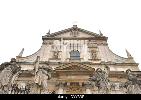 Kirche der Heiligen Peter und Paul (Fassade), in der alte Stadtteil von Krakau Stockfoto