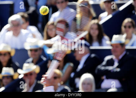 Barcelona, Spanien. 27. April 2014. BARCELONA-Spanien-27 April. Finale zwischen Nishikori und Giraldo, für Barcelona Open Banc Sabadell, 62 Trofeo Conde de Godo, gespielt an der Tennis-RC-Barcelona am 27. April 2014 Foto: Joan Valls/Urbanandsport/Nurphoto Credit: Joan Valls/NurPhoto/ZUMAPRESS.com/Alamy Live News Stockfoto