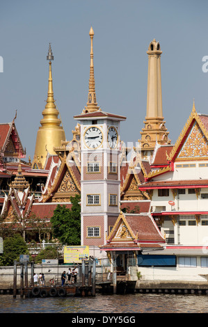 Wat Soi Thong am Chao Phraya River Bangkok Thailand Stockfoto