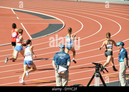 London 2012 Paralympische Leichtathletik-Veranstaltungen Stockfoto