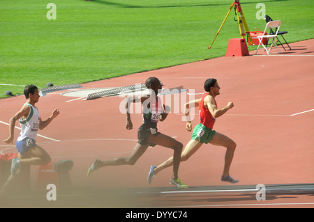 London 2012 Paralympische Leichtathletik-Veranstaltungen Stockfoto