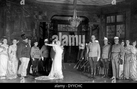 Spielen Sie "Gay-Husaren" von Emmerich Kalman im Berliner Theater, 1909 Stockfoto