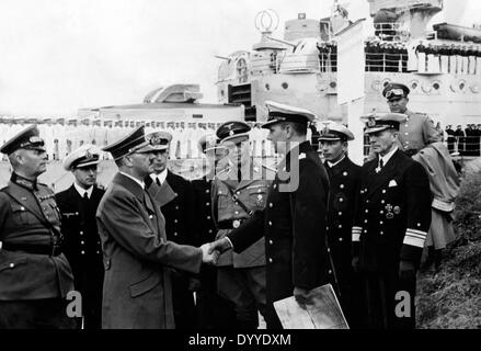 Adolf Hitler besucht Westerplatte, 1939 Stockfoto