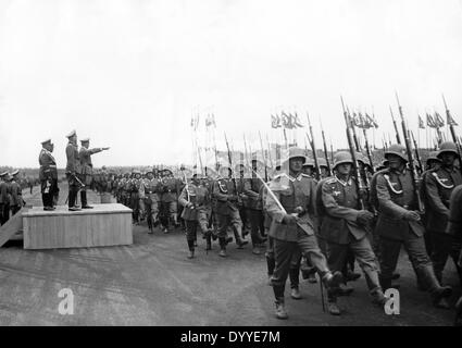 Adolf Hitler am Tag der Wehrmacht in Nürnberg, 1936 Stockfoto