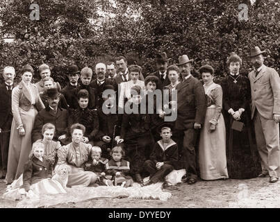 Die dänische Königsfamilie im Fredensborg-Palast Stockfoto