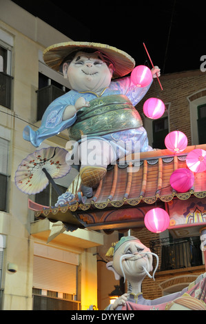 Valencia, Spanien, Fallas zeigt 2014 Stockfoto