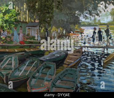 Claude Monet Badende bei La Grenouillere Stockfoto