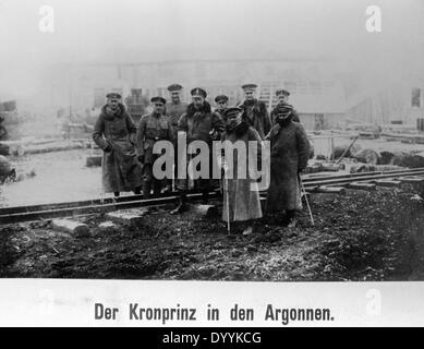 Kronprinz Wilhelm von Preußen in den Argonnen, 1916 Stockfoto