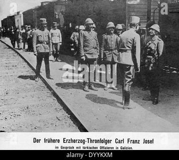 Erzherzog Karl Franz Joseph während eines Besuchs in Galizien, 1916 Stockfoto