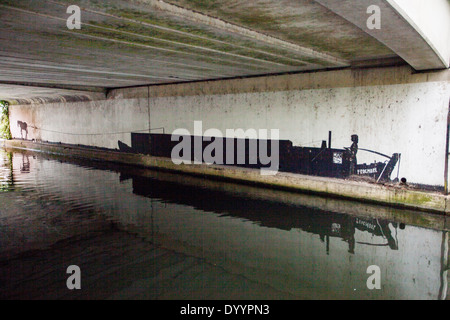 Pferdekutsche barge Rickmansworth Brücke über Grand Union Canal Stockfoto