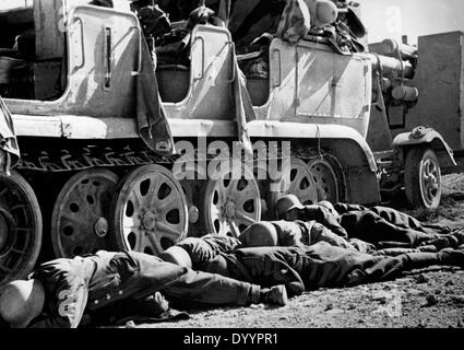 Militäraktion an der ägyptischen Grenze, Schlacht von El Alamein 1942 Stockfoto