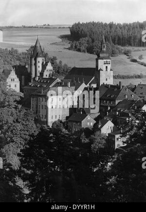 Schwarzenberg im Erzgebirge, 1937 Stockfoto