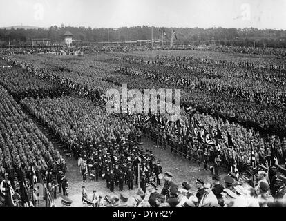 Parade auf dem Gelände der NS-Ralley, 1933 Stockfoto