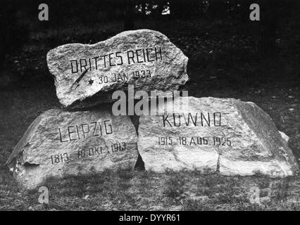 Steinverlegung in Neuglobsow, 1933 Stockfoto