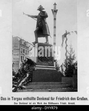 Das Denkmal Friedrichs des großen in Torgau, 1912 Stockfoto