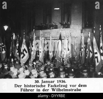 Fackelzug in Berlin 30.01.1933 Stockfoto