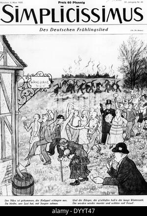 Die satirischen deutschen wöchentliche Zeitschrift Simplicissimus, 1933 Stockfoto