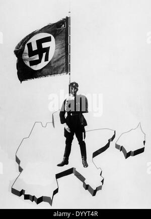 Propagandaplakat der SS, 1934 Stockfoto