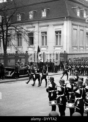 Parade von der SS-Leibstandarte Adolf Hitler, 1937 Stockfoto