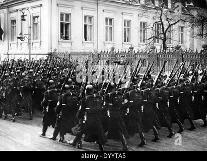 Parade von der SS-Leibstandarte Adolf Hitler, 1937 Stockfoto