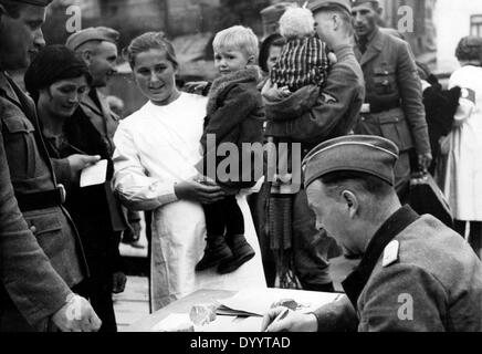 Bessarabien-deutschen SS-Rennen und Abrechnungsstelle, 1940 Stockfoto