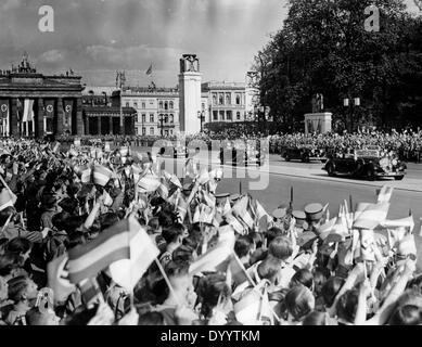 Ankunft der jugoslawische Prinzregent und seiner Frau in Berlin, 1939 Stockfoto