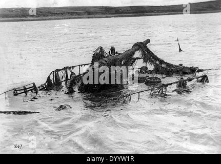 Die versenkte deutsche Kriegsflotte in Scapa Flow Stockfoto