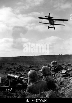 Deutsche Soldaten an der Westfront im ersten Weltkrieg Stockfoto