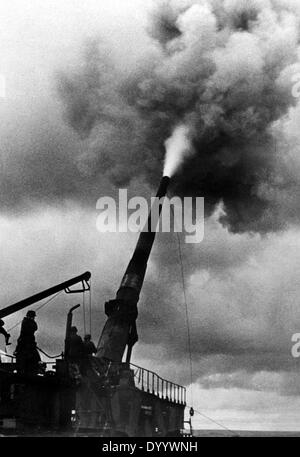 Eisenbahngeschütze 1941 Stockfoto