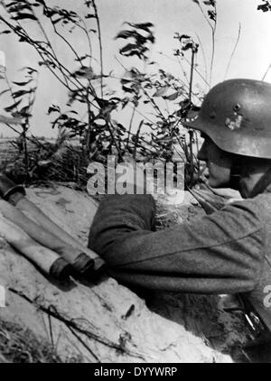 Ein deutscher Soldat an der Ostfront, 1943 Stockfoto