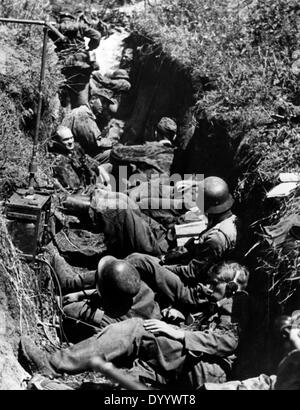 Deutsche Soldaten während der Schlacht von Kursk 1943 Stockfoto