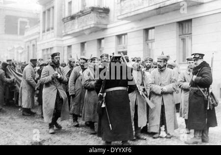 Verwundete deutsche Soldaten in Mlawa, 1914 Stockfoto