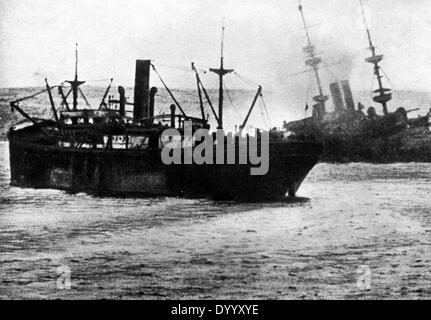 Englische Schiffbruch im ersten Weltkrieg Stockfoto