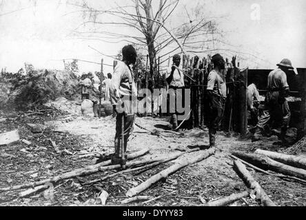 Deutsche Schutztruppe in Deutsch-Ostafrika im ersten Weltkrieg Stockfoto