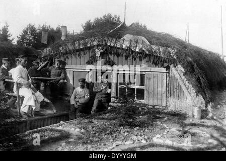 Verwundete deutsche Soldaten an der Ostfront, 1916 Stockfoto